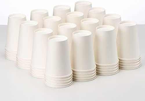 YEEHAW 12 oz 100 Pack White Disposable Paper Coffee Cups | - Image 3