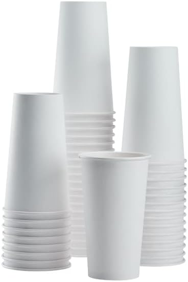 Karat 20 oz Paper Hot Coffee Cups White Disposable Cup - Image 7