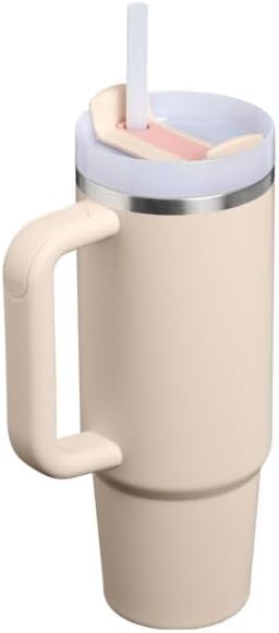 STANLEY Quencher H2.0 Flow State Tumbler, 30 oz, Champagne | Handle and Straw | - Image 3