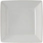 Tuxton China BWH-0845 Plate, 8-1/2", Square, Wide Rim, Microwave and Dishwasher Safe, Oven Proof, Fully Vitrified, Ceramic, DuraTux, White, Pack of 12
