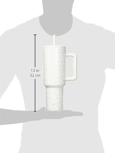 Simple Modern Tumbler with Handle and Straw | 40oz | Leopard | Trek Tumbler - Image 3
