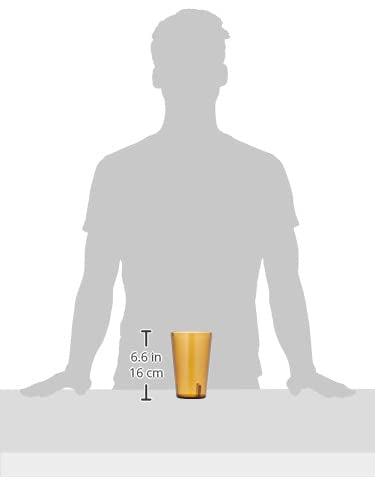 GET 32 oz Amber Plastic Tumbler | Dishwasher safe, Shatterproof, Restaurant - Image 4