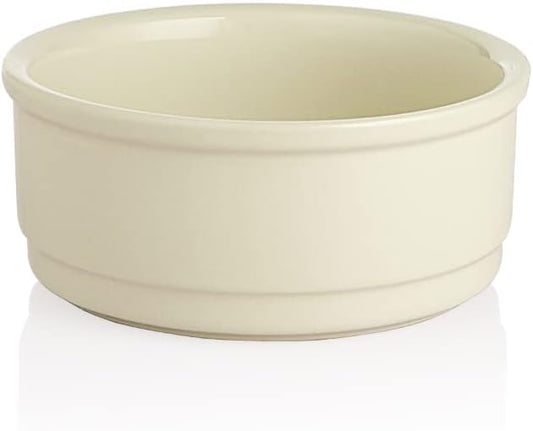 Sweejar Dog Bowl, Ceramic Dog Food Dish for Medium Dogs and Cat, Heavy Duty Porcelain Pet Bowl for Canned Food and Water 38 Fl Oz （White）