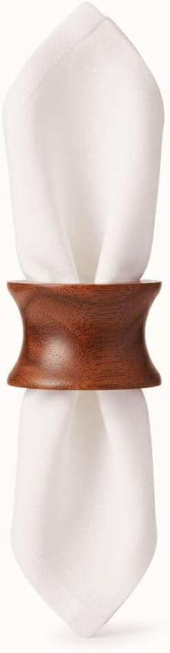 Wooden Napkin Rings Dining Table Napkin Holder, Classic Everyday Use - Image 2