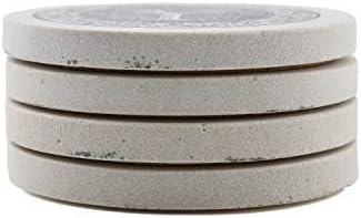 Thirstystone Monogram Round Natural Sandstone Coaster 4 Pack | 4" Diameter - Image 4