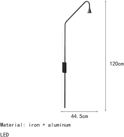 Modern Iron Aluminum LED Decor Home Wall Lamp Black Golden Bedroom Foyer Dining Room Lighting Fixtures
