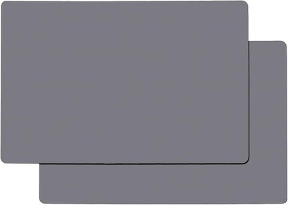 Gartful Gray Silicone Mats for Kitchen Counter, Large Silicone Countertop Protector, 25" x 17" Heat Resistant Desk Saver Pad, Nonskid Multipurpose Mat, Placemat, Non-Slip, 2PCS