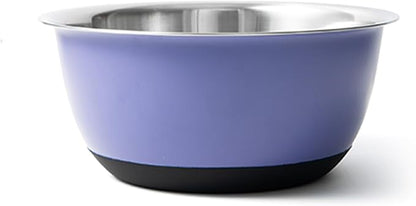 Fox Run Stainless Steel Mixing Bowl, 4.25 Quart Purple Mixing Bowl | Non-Skid by foxrunbrands