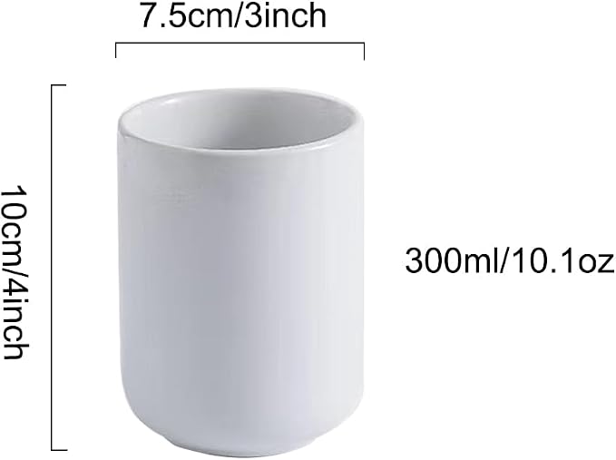 solid color ceramic handleless straight mug, drinking cups, toothbrush holder - Image 2