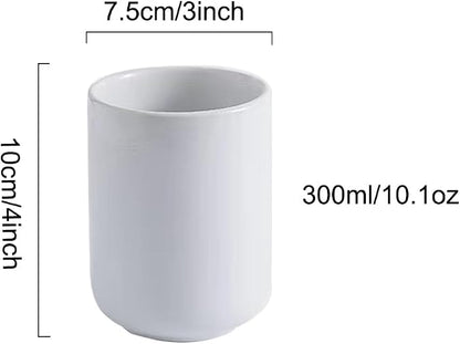 solid color ceramic handleless straight mug, drinking cups, toothbrush holder - Image 2