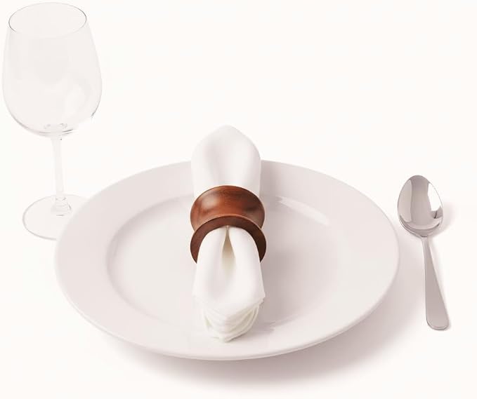Wooden Napkin Rings Dining Table Napkin Holder, Classic Everyday Use - Image 3