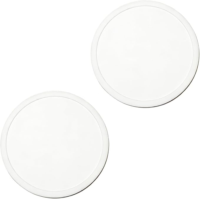 2 Pack Silicone Coasters for Drinks, Round White Coasters by Unknown