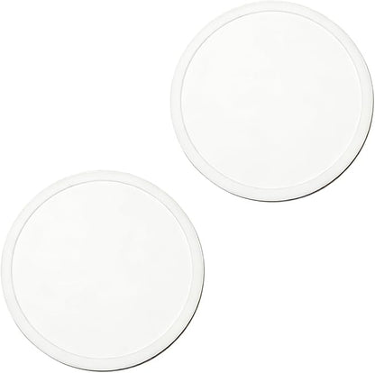 2 Pack Silicone Coasters for Drinks, Round White Coasters by Unknown