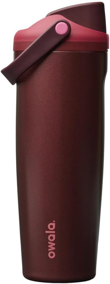 Owala FreeSip Sway Stainless Steel Water Bottle 30 oz Black Cherry by Unknown