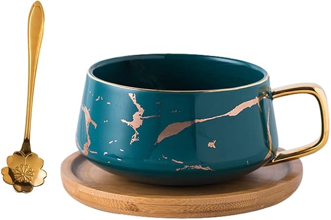 Jusalpha Golden Hand Print Teacup Coffee Cup by Jusalpha