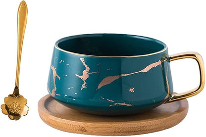 Jusalpha Golden Hand Print Teacup Coffee Cup by Jusalpha