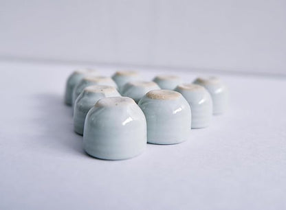 1shopforyou Mini Ceramic Japanese Style Handmade Tea Cups – Set of 10 - Image 2