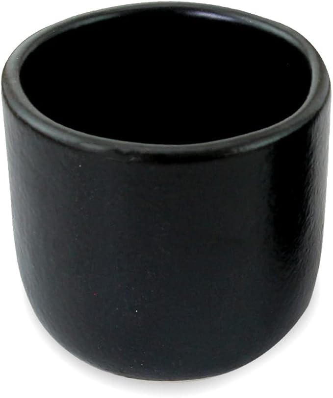 roro Handcrafted Matte Black Ceramic Tea & Coffee Sipper Cups, 8 oz - Image 3