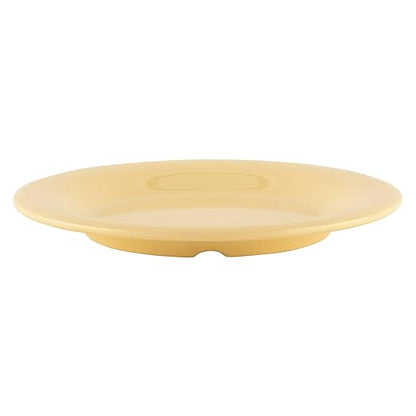 G.E.T. 10.5" Heavy-Duty Wide Rim Melamine Plastic Dinner Plate (Set of 12)