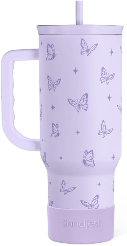 Butterfly Gifts for Women, Stainless Steel Insulated Coffee Travel Mug Cup by SANDJEST