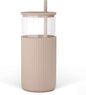 SANDJEST Glass Tumbler with Straw and Lid, Glass Water Bottle with Silicone by SANDJEST