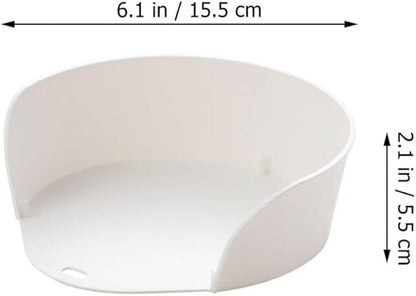 ARTIBETTER Japanese Style Stackable Food Serving Plates 4pcs Set, Large Mouth-open Prep and Hot Pot Tray for Vegetable and Fruit Serving, Dining Tableware for Family Meals