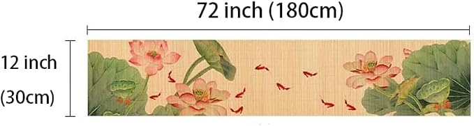 Asian Style Bamboo Table Runner, Ancient Chinese Paintings Zen Table Mat - Image 7
