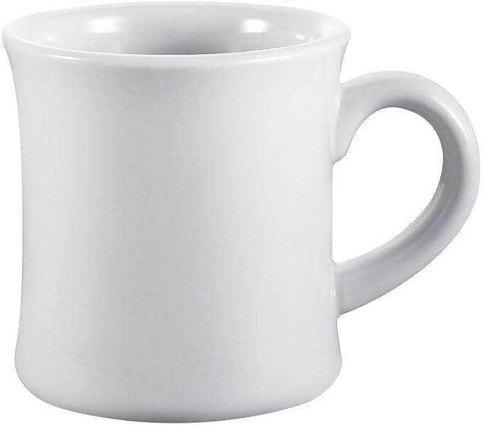 CAC China HAR-12-P 12-Ounce Porcelain Round Coffee Mug, 3-1/2 by 4-Inch by CACChina