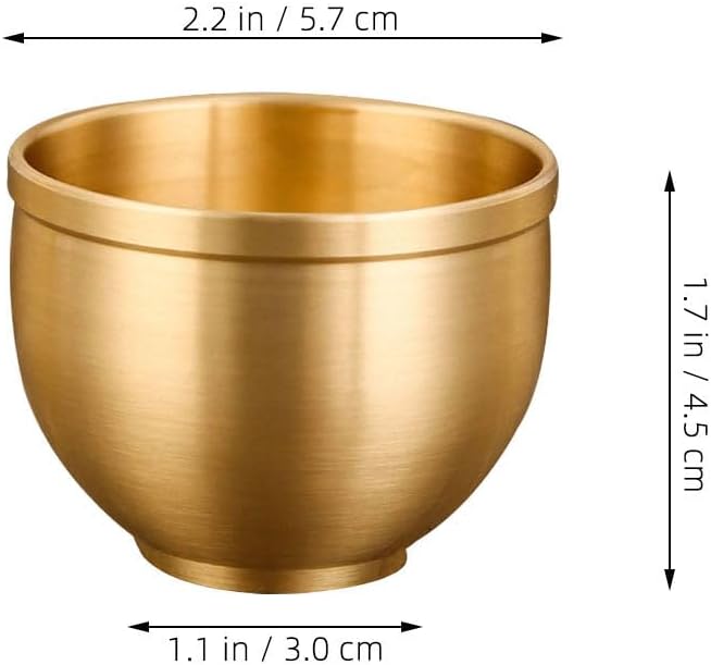 Vintage Teacup Set 2 Pack 2Oz Antique Brass Tea Cups Small Retro Teacups - Image 2