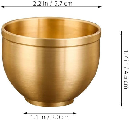 Vintage Teacup Set 2 Pack 2Oz Antique Brass Tea Cups Small Retro Teacups - Image 2