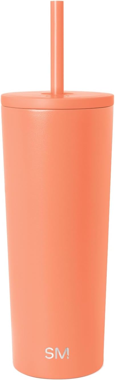 Simple Modern Iced Coffee Tumbler, Insulated | 24oz | Orange | Reusable by Unknown