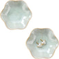2PCS Lotus Leaf Shape Ring Holder Dish, Small Key Bowl, Ceramic Trinket Tray Jewelry Dish Organizing Necklace Earrings for Mom Friend Sister, All Jewelries Are NOT Included, Light Green.…