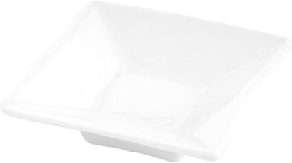 Restaurantware-3 Inch Square Mini Plates, 10 Square Small White Plates For Appetizers - Microwavable, Oven-Safe, White Appetizer Plate, Won't Chip, For Appetizers Or Desserts