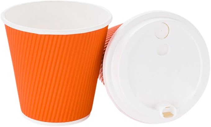 Restaurantware 8 Ounce Double Wall Disposable Coffee Cups, 500 Insulated Orange - Image 13