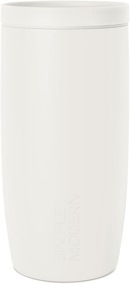 Simple Modern Insulated Travel Coffee Mug 360° Lid | 16oz | Cream | Voyager by Unknown