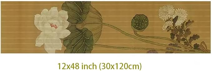 Asian Style Bamboo Table Runner, Ancient Chinese Paintings Zen Table Mat - Image 4