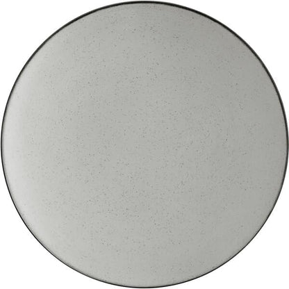 Apollo Coupe Melamine Plate, 7.5 Inch, Matte Grey and Black, Round, Break-Resistant, NSF Listed, BPA Free, 12 Pack