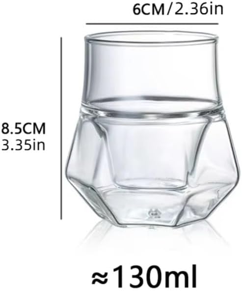 Set of 2 Coffee Cups, Double Wall Glass Anti-scald Cups, Coffe Cups, Tea Mug - Image 5