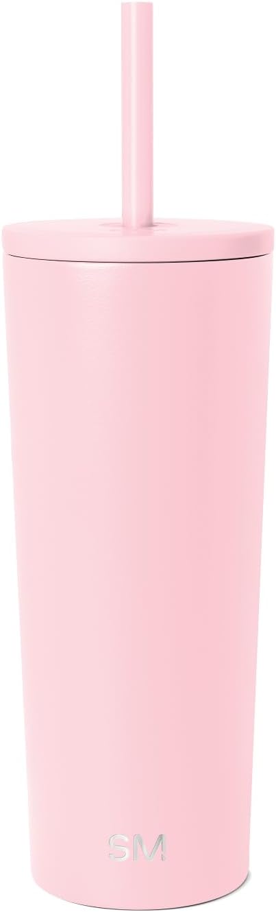 Simple Modern Iced Coffee Tumbler, Insulated | 24oz | Pink | Reusable Stainless by Unknown