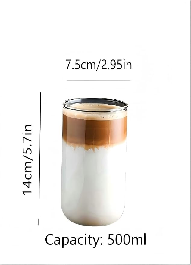 12 pieces round glass coffee cups 17.3 oz modern highball glasses cute cocktail - Image 2
