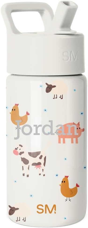 Simple Modern Personalized Kids Water Bottle | 14oz | Farm Animals | Insulated by Unknown