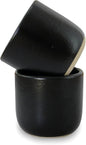 roro Handcrafted Matte Black Ceramic Tea & Coffee Sipper Cups, 8 oz by Roro