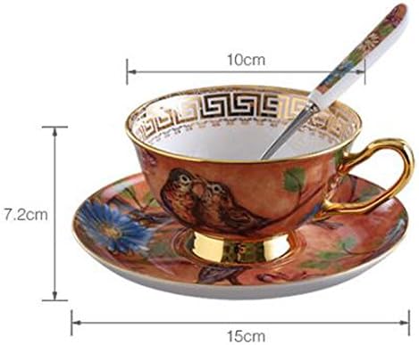 YBK Tech Euro Style Cup& Saucer Set Art Bone China Ceramic Tea Coffee Cup - Image 5
