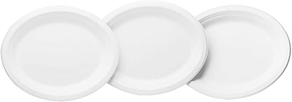 KARAT EARTH 12.5''x10'' PFAS Free Compostable Bagasse Oval Plates, KE-BPO12510-1CFF - 500 ct