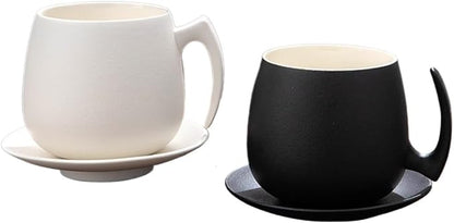 Modern simple black and white ceramic coffee cup set, high temperature immune - Image 4