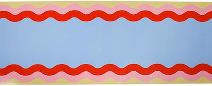 Packed Party Scalloped Soiree Party Paper Table Runner – 25 Ft Blue Center - Image 5