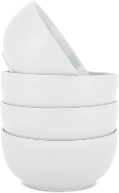 Elanze Designs Bistro Glossy Ceramic 6.5 inch Dinnerware Bowls Set of 4 by ElanzeDesigns