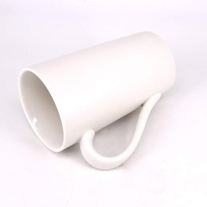 2 Pack 20 OZ Coffee Cup Simple Pure White Ceramic Cup | Plain Large Tall White - Image 5