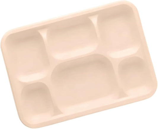 Pack of 250 6-Compartment Deep Meal Tray – Eco-Friendly, Biodegradable, Microwave & Freezer Safe – Ideal for Catering, Takeaway & Events – Bulk Pack – Sustainable Disposable Tableware