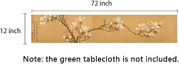 Asian Style Bamboo Table Runner, Ancient Chinese Paintings Zen Table Mat - Image 4